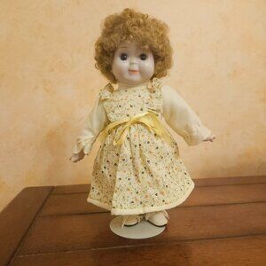 DOLL, PORCELAIN TREASURES, 90'S VINTAGE